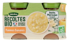 Bl&eacute;dina As Colheitas Bio Ma&ccedil;&atilde;s Bananas Bio 2 Potes