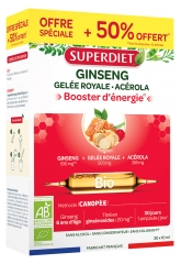 Superdiet Ginseng Gelee Royale & Acerola Bio 20 Ampullen + 10 GRATIS