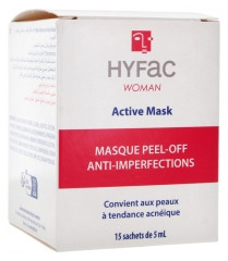 Hyfac Woman Active Mask Anti-Blemishes Peel-Off Mask 15 Sachets