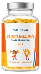 Nutri&amp;Co Kurkuma Biologisch 60 Capsules