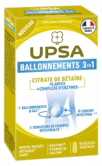 UPSA 3in1 Bloating 40 Vegetable Capsules