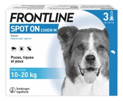 Frontline Spot-On Chien M (10-20 kg) 3 Pipettes