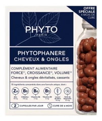 Phyto Phytophanère Cabello y Uñas 4 Meses de Tratamiento 240 Cápsulas