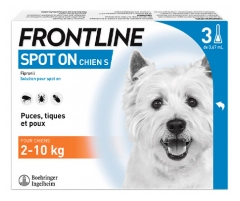 Frontline Spot-On Dog S (2-10 kg) 3 Pipety