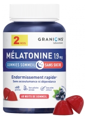 Granions Melatonīns 1,9 mg 60 Gumijas