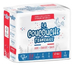 Scutece Naturale La Coucouche Fran&ccedil;aise Mărimea 4 (7-18 kg) 24 Unități