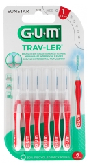 GUM Trav-Ler 6 Interdental Brushes Reusable