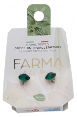 Farma Bijoux Hypoallergene Oorbellen Xirius Crystal Smaragd 7,15 mm