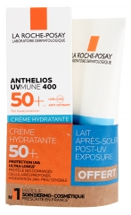 La Roche-Posay Anthelios UVmune 400 Crème Hydratante SPF50+ 50 ml + Anthelios Post-UV Exposure Lait Après-Soleil 75 ml Offert