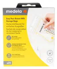 Medela 25 Sachets de Conservation pour Lait Maternel à Versement Facile