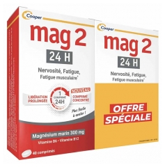 Mag 2 24H Formule Renforcée Pack of 2 x 40 Tablets