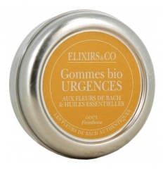 Elixirs & Co Gommes Urgences Goût Framboise Bio 45 g