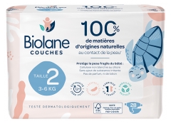 Biolane Natürliche Windeln 28 Windeln Größe 2 (3-6 Kg)