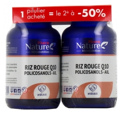 Pharm Nature Arroz Rojo Q10 Policosanoles Ajo Lote de 2 x 60 Cápsulas