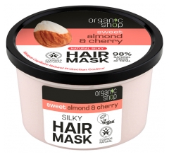 Organic Shop M&aacute;scara Capilar Natural Prote&ccedil;&atilde;o Cor Am&ecirc;ndoa e Cereja 250 ml