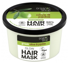 Organic Shop Natuurlijk Versterkend en Glans Haarmasker Olijf en Jojoba 250 ml