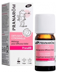 Pranarôm PranaBB Difusión Hierba de Limón Mezcla para Difusor Bebé Bio 10 ml