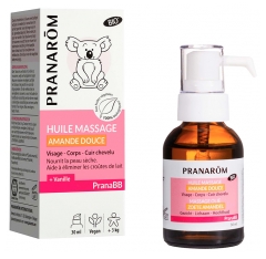 Pranar&ocirc;m PranaBB &Oacute;leo de Massagem Am&ecirc;ndoa Doce Bio 30 ml