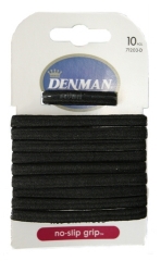 Denman 10 Black Rubber Bands