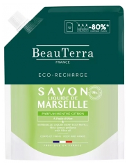 BeauTerra Vloeibare Marseille Zeep Munt Citroen Eco-Navulling 900 ml