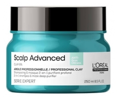 Champ&uacute;-m&aacute;scara 2 en 1 Purificante Profundo Scalp Advanced L'Or&eacute;al Argila