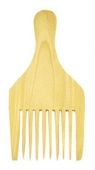 Mezzo Pettine Volumizzante Afro in Legno