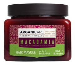 Arganicare Maschera Riparatrice Idratante Alla Macadamia per Capelli Secchi e Danneggiati