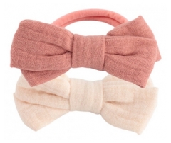 Bachca Lot 2 Elastiques Noeud Gaze de Coton