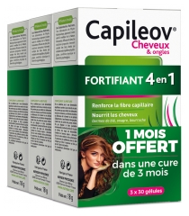Nutreov Capileov Haare & Nägel Stärkungsmittel 4in1 Pack von 3 x 30 Kapseln