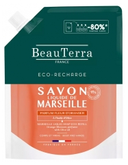 BeauTerra Sapone Liquido di Marsiglia ai Fiori D'Arancio Eco Ricarica 900 ml