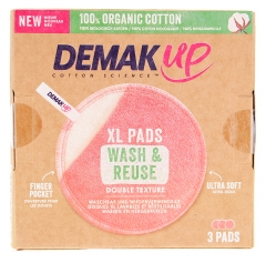 Demak'Up Płatki do Demakijażu XL Wielokrotnego Użytku 3 Płatki