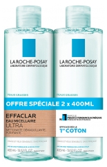 &Aacute;gua Micelar Ultra Effaclar La Roche-Posay Peles Oleosas Pack 2 x 400 ml