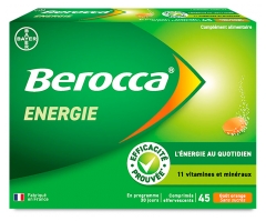 Berocca &Eacute;nergie Apelsīnu Gar&scaron;a 45 &Scaron;ķīsto&scaron;ās Tabletes