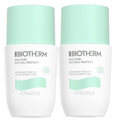 Biotherm Desodorante Cuidado Protetor Natural Puro 24H Roll-On Pack de 2 x 75 ml