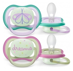 Ultra Air Nighttime 2 Sucettes Orthodontiques 0-6 Mois