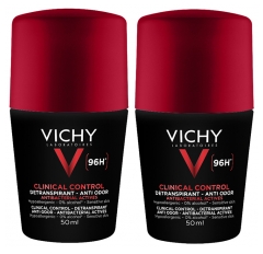 Homme Clinical Control Déodorant Détranspirant Anti-Odeur 96H Roll-On Lot de 2 x 50 ml