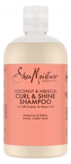 SheaMoisture Noix de Coco et Hibiscus Shampoing Boucles et Brillance 384 ml