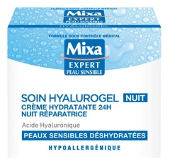 Mixa Cuidado Hyalurogel Creme Hidratante Noite 24H 50 ml