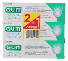 GUM Dentifricio Original White Set di 3 x 75 ml