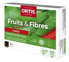 Ortis Frutta e Fibre Forte Transito Intestinale 24 Cubetti Masticabili