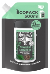Gel Douche Rafraîchissant 4en1 Pin Maritime & Eucalyptus Éco-Recharge 500 ml