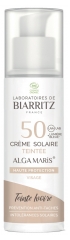 Laboratoires de Biarritz Alga Maris Crema Solare Biologica Colorata per il Viso SPF50 50 ml