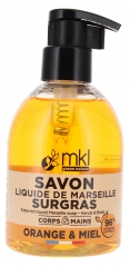 MKL Green Nature Savon Liquide de Marseille Surgras Orange &amp; Miel 300 ml