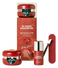 Kit de Esmalte Semipermanente Mini Macaron Ruby Red