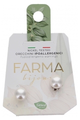 Pharma Bijoux Hypoallergena &Ouml;rh&auml;ngen Perla White 8 mm