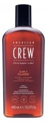 American Crew 3-En-1 Shampooing, Après Shampooing & Gel Douche pour Cheveux et Corps (450ml), Revitalisant, hydratant et apaisant.