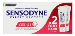 Sensodyne Expert Protect Sensibilité &amp; Gencives Menthe Fraîche Lot de 2 x 75 ml
