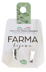 Farma Bijoux Boucles d'Oreilles Hypoallergéniques Baguette Crystal 12 mm