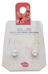 Farma Bijoux Boucles d'Oreilles Hypoallergéniques Rivolo Cristal 6,2 mm