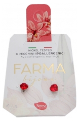 Farma Bijoux Hypoallergeeniset Punaiset Syd&auml;nkorvakorut 4,5mm